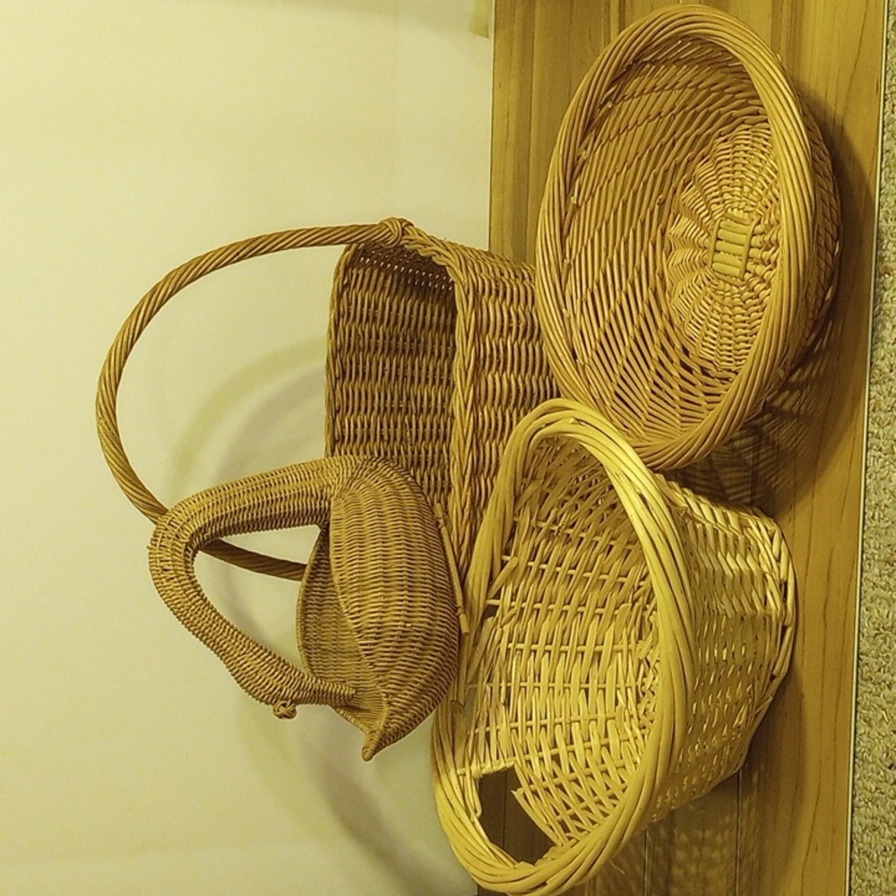Wicker Woven Baskets - Set of 4